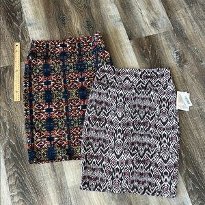 Lularoe Patterned Women's Skirt Set small NWT